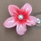 Pink flower clip