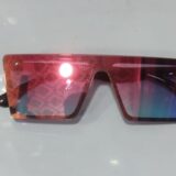 Transparent red glasses for men