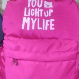Pink school bag