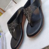black authentic chappals