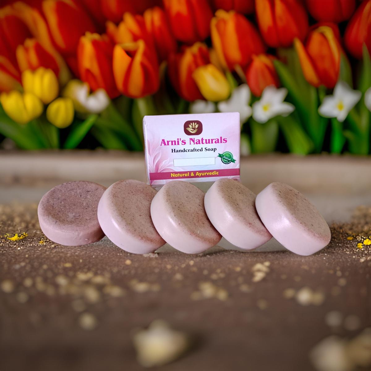 ARNI'S NATURAL HANDCRAFTED MULTANI MITTI SOAP, PACK OF 5