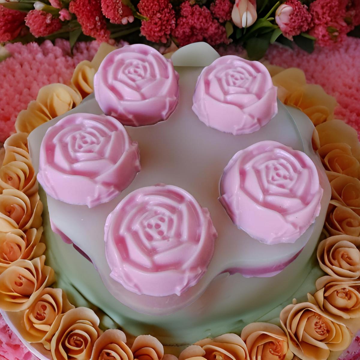 ARNI'S NATURAL HANDCRAFTED ROSE SOAP, PACK OF 5